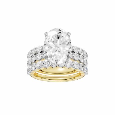 14K 6.00 CT Lab Grown Diamond Bridal Set