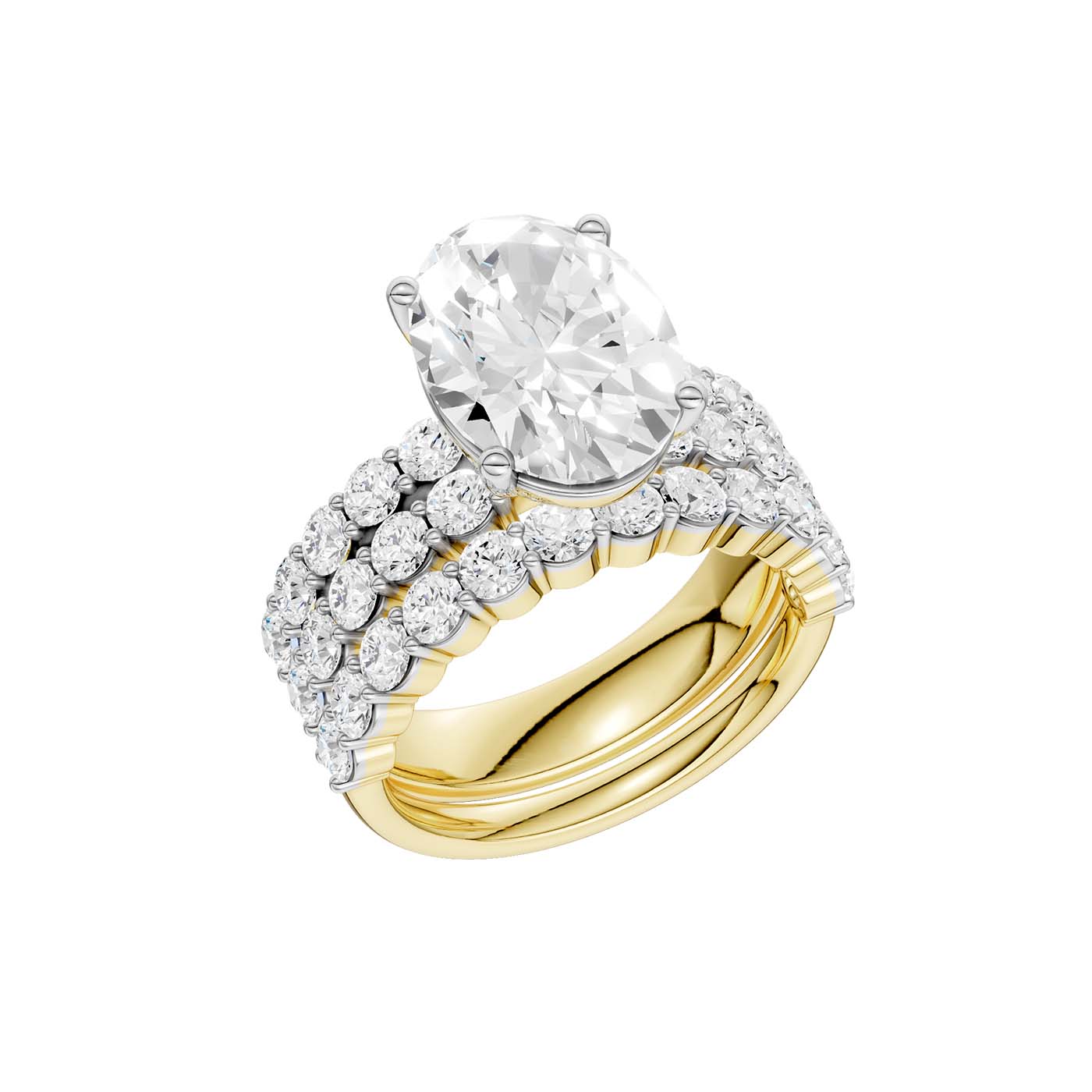 14K 6.00 CT Lab Grown Diamond Bridal Set - Image 2