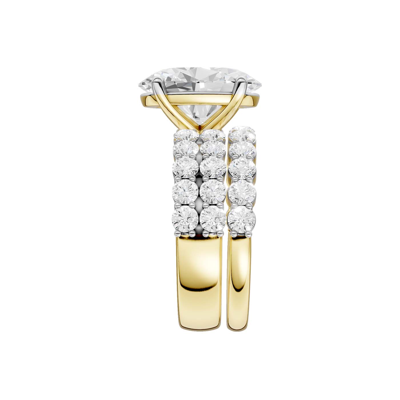 14K 6.00 CT Lab Grown Diamond Bridal Set - Image 4