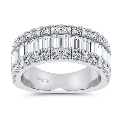 14K 2.00CT Lab Diamond  Fancy Band