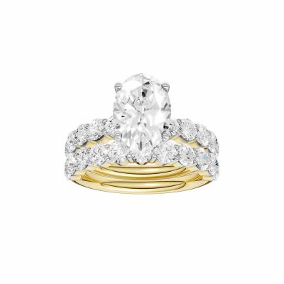 14K 4.00 CT Lab Grown Diamond Bridal Set