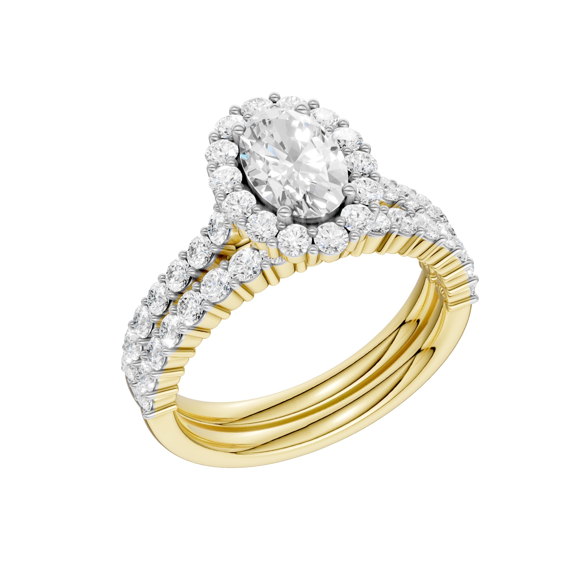 14K 2.00CT DIAMOND BRIDAL SET - Image 4