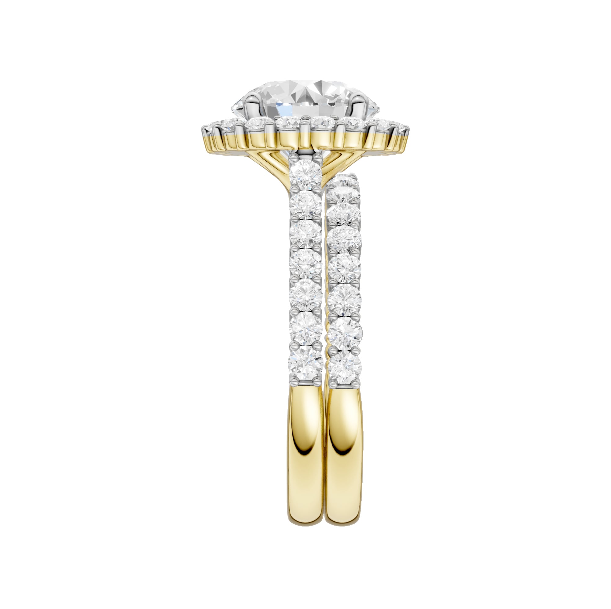 14K 4.00CT DIAMOND BRIDAL SET - Image 2