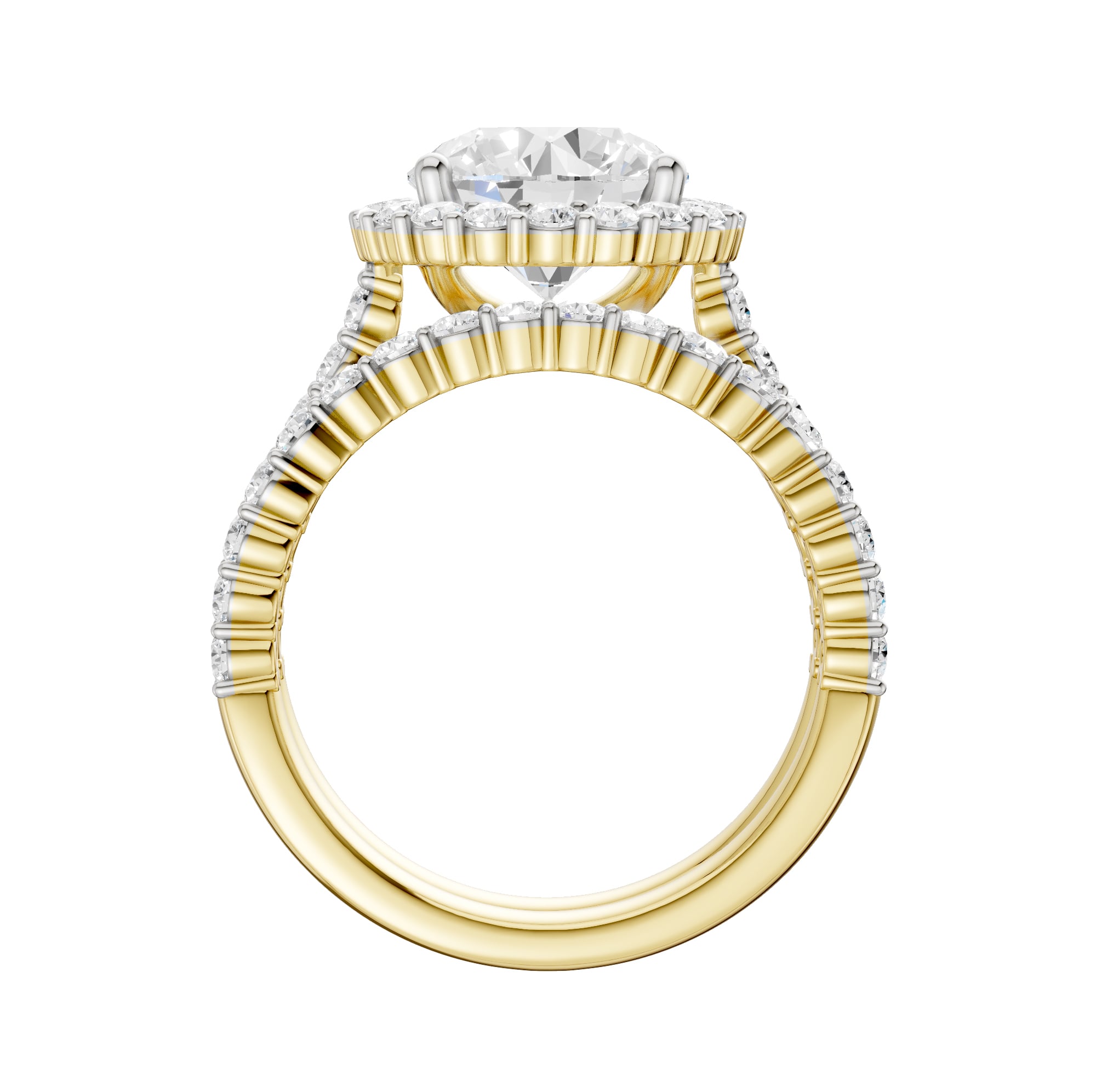 14K 4.00CT DIAMOND BRIDAL SET - Image 3