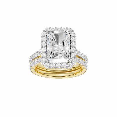 14K 2.25 CT Lab Grown Diamond Bridal Set