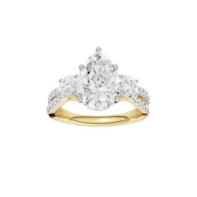 14K 4.00CT Lab Grown Diamond Engagement Ring