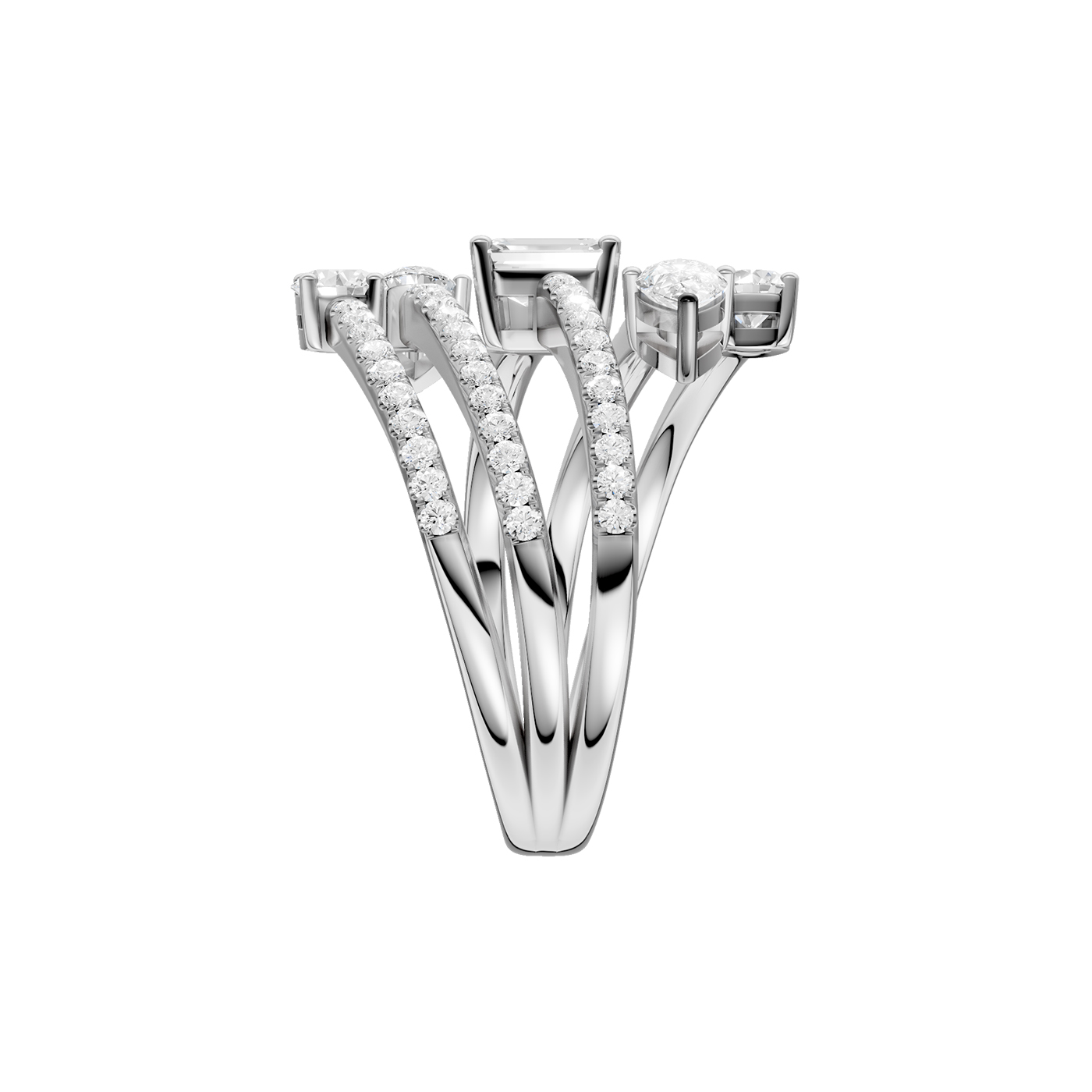 14K 1.50CT Lab Grown Diamond Fancy Ring - Image 2
