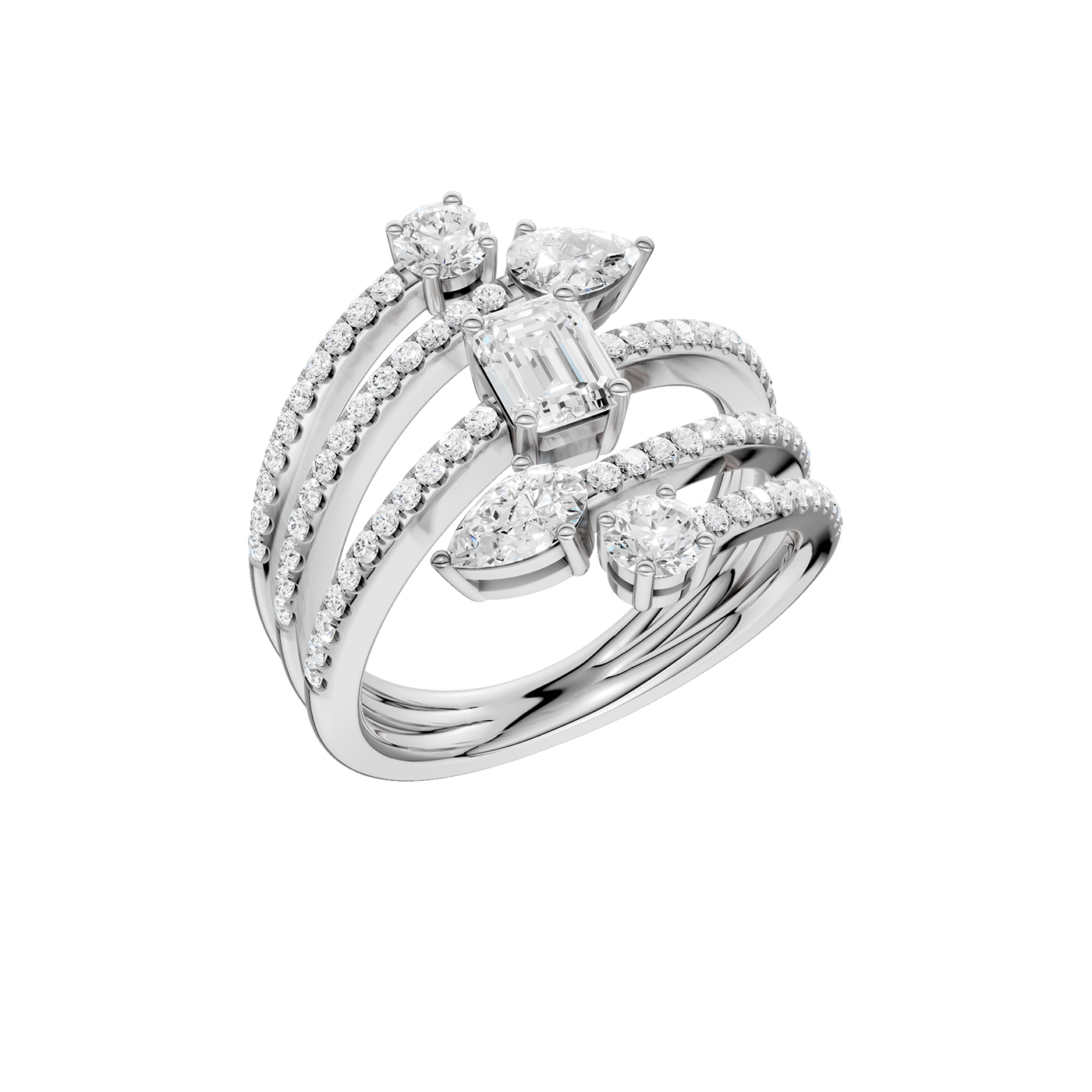 14K 1.50CT Lab Grown Diamond Fancy Ring - Image 4