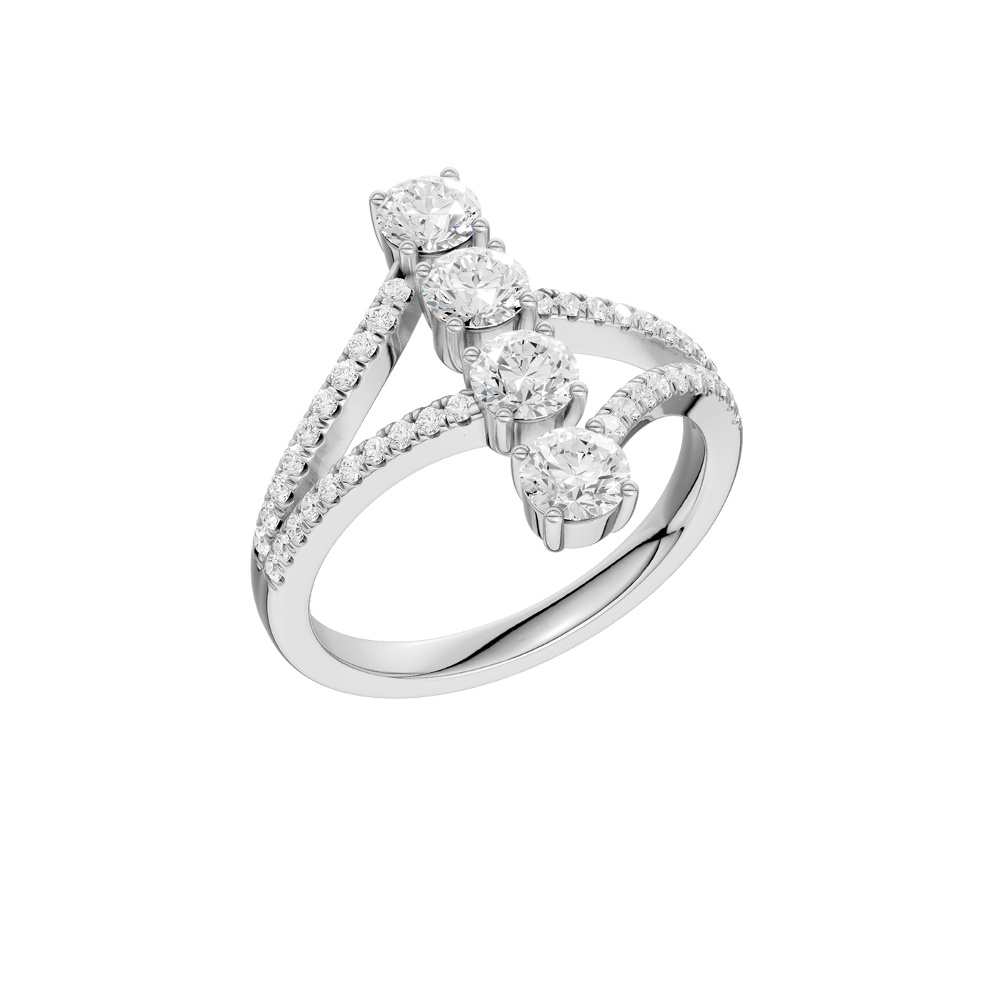 14K 1.00CT Lab Grown Diamond Fancy Ring - Image 4