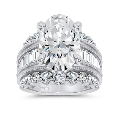 14K 10.00CT Certified Lab Grown Engagement Ring