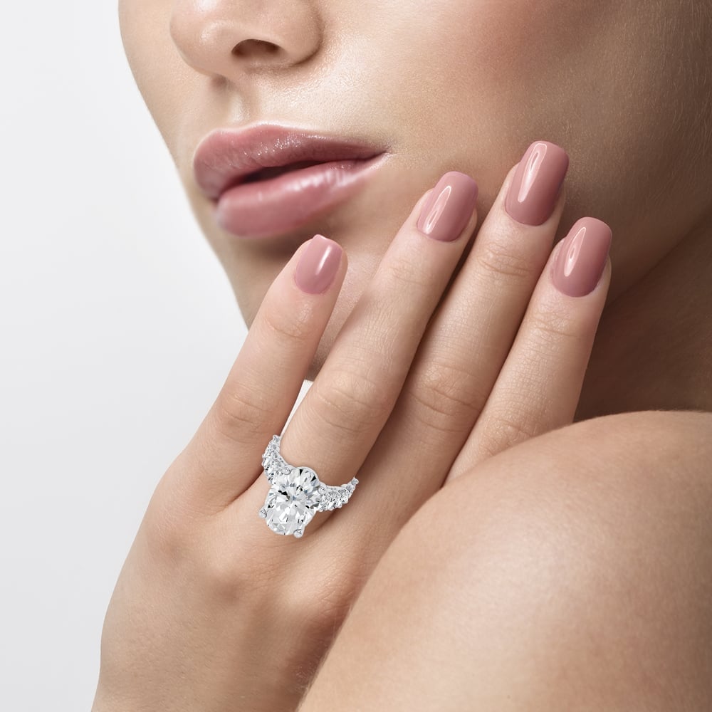 14K 9.50CT Certified Lab Grown Engagement Ring - Image 4