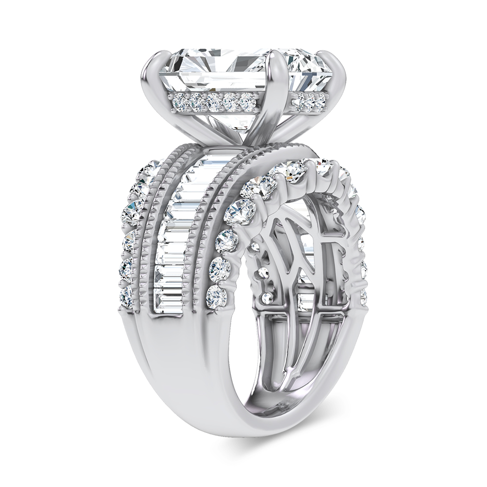 14K 7.33CT Certified Lab Grown Engagement Ring - Image 2