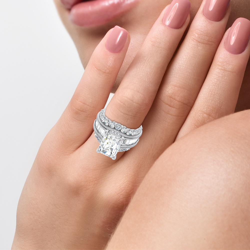 14K 7.33CT Certified Lab Grown Engagement Ring - Image 4