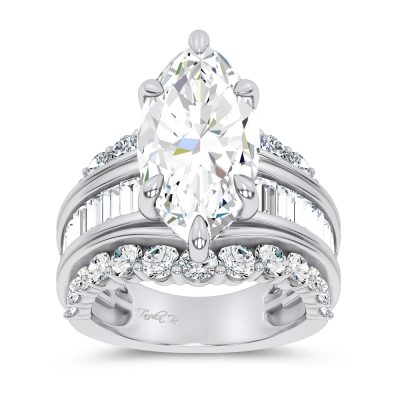 14K 7.33CT Certified Lab Grown Engagement Ring