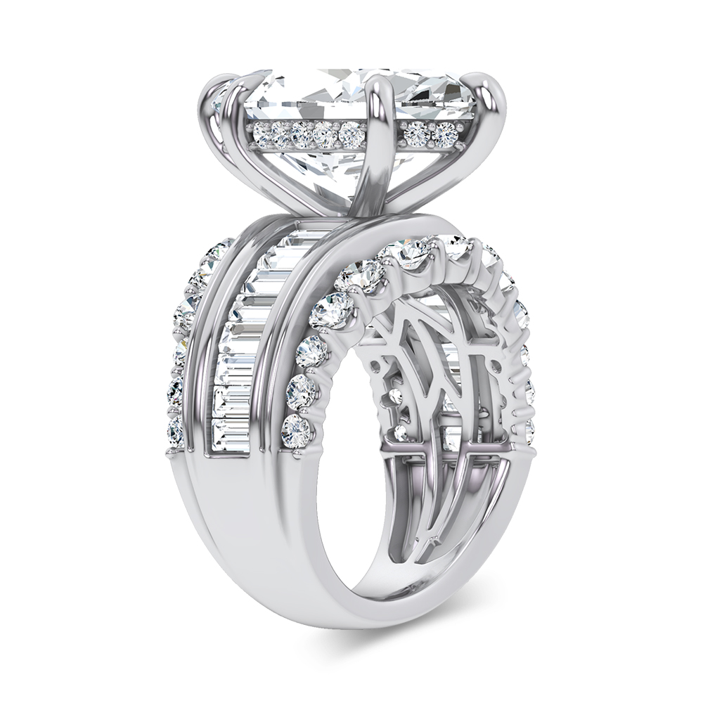 14K 7.33CT Certified Lab Grown Engagement Ring - Image 2