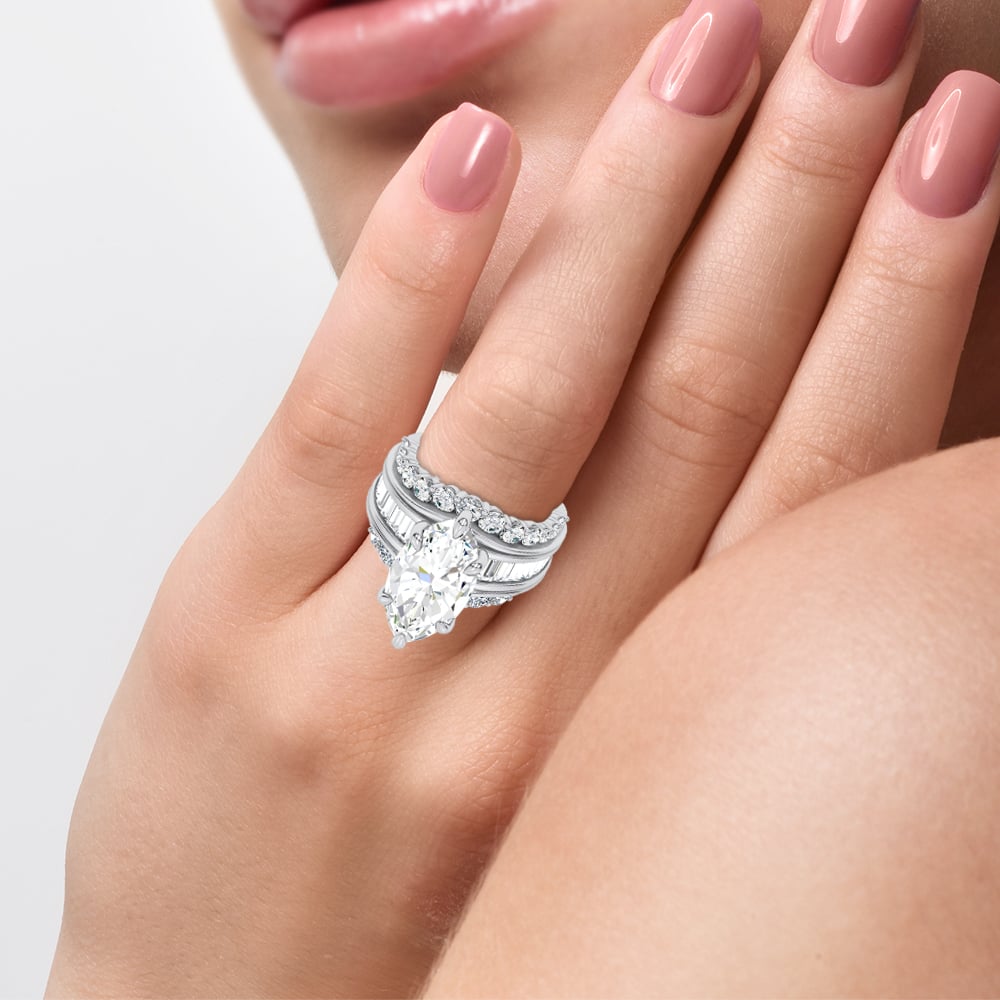 14K 7.33CT Certified Lab Grown Engagement Ring - Image 4