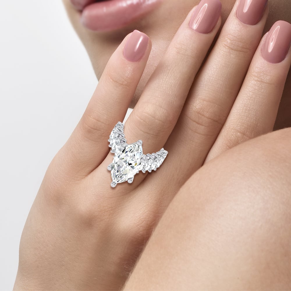 14K 7.00CT Certified Lab Grown Engagement Ring - Image 4