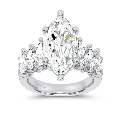 14K 6.90CT Certified Lab Grown Engagement Ring