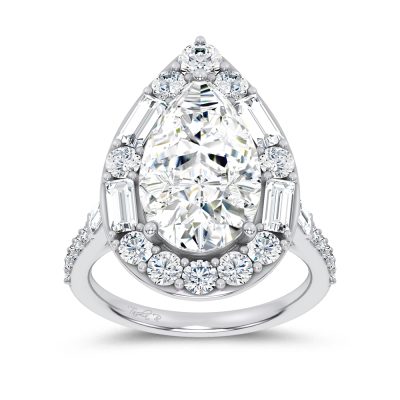 14K 6.82CT Certified Lab Grown Engagement Ring