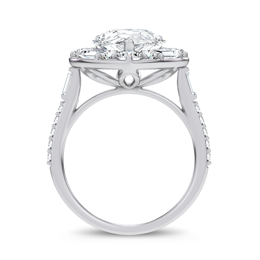 14K 6.82CT Certified Lab Grown Engagement Ring - Image 2