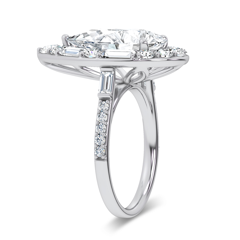 14K 6.82CT Certified Lab Grown Engagement Ring - Image 3