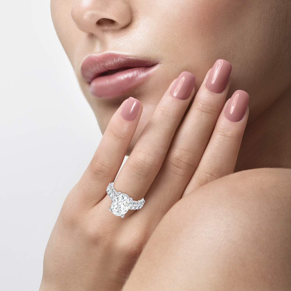 14K 6.60CT Certified Lab Grown Engagement Ring - Image 4