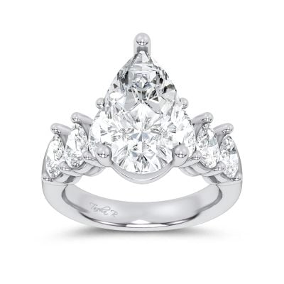 14K 6.60CT Certified Lab Grown Engagement Ring