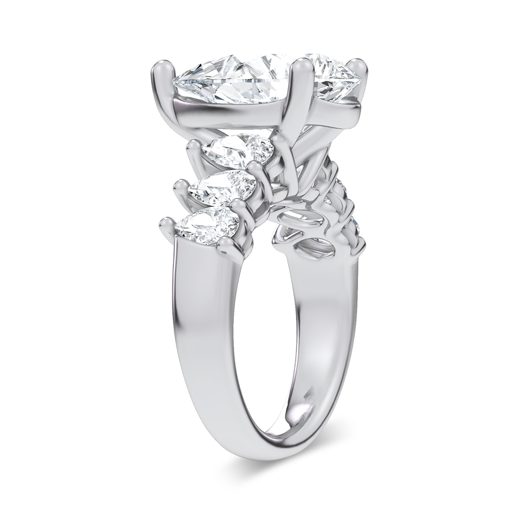 14K 6.60CT Certified Lab Grown Engagement Ring - Image 2