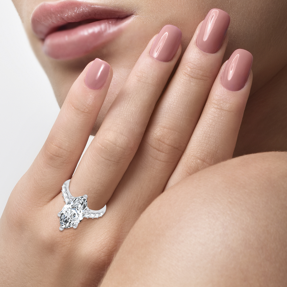 14K 5.72CT Certified Lab Grown Engagement Ring - Image 4