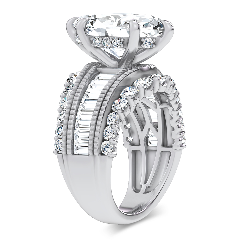 14K 5.72CT Certified Lab Grown Engagement Ring - Image 2