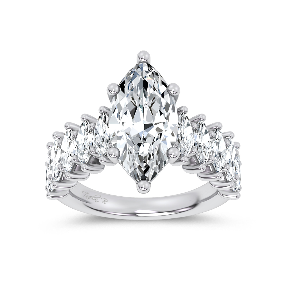 14K 4.60CT Certified Lab Grown Engagement Ring