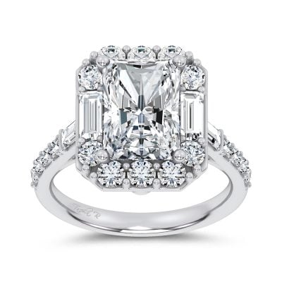 14K 4.20CT Certified Lab Grown Engagement Ring