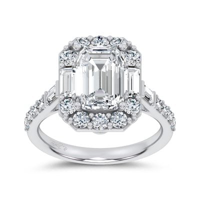 14K 3.87CT Certified Lab Grown Engagement Ring