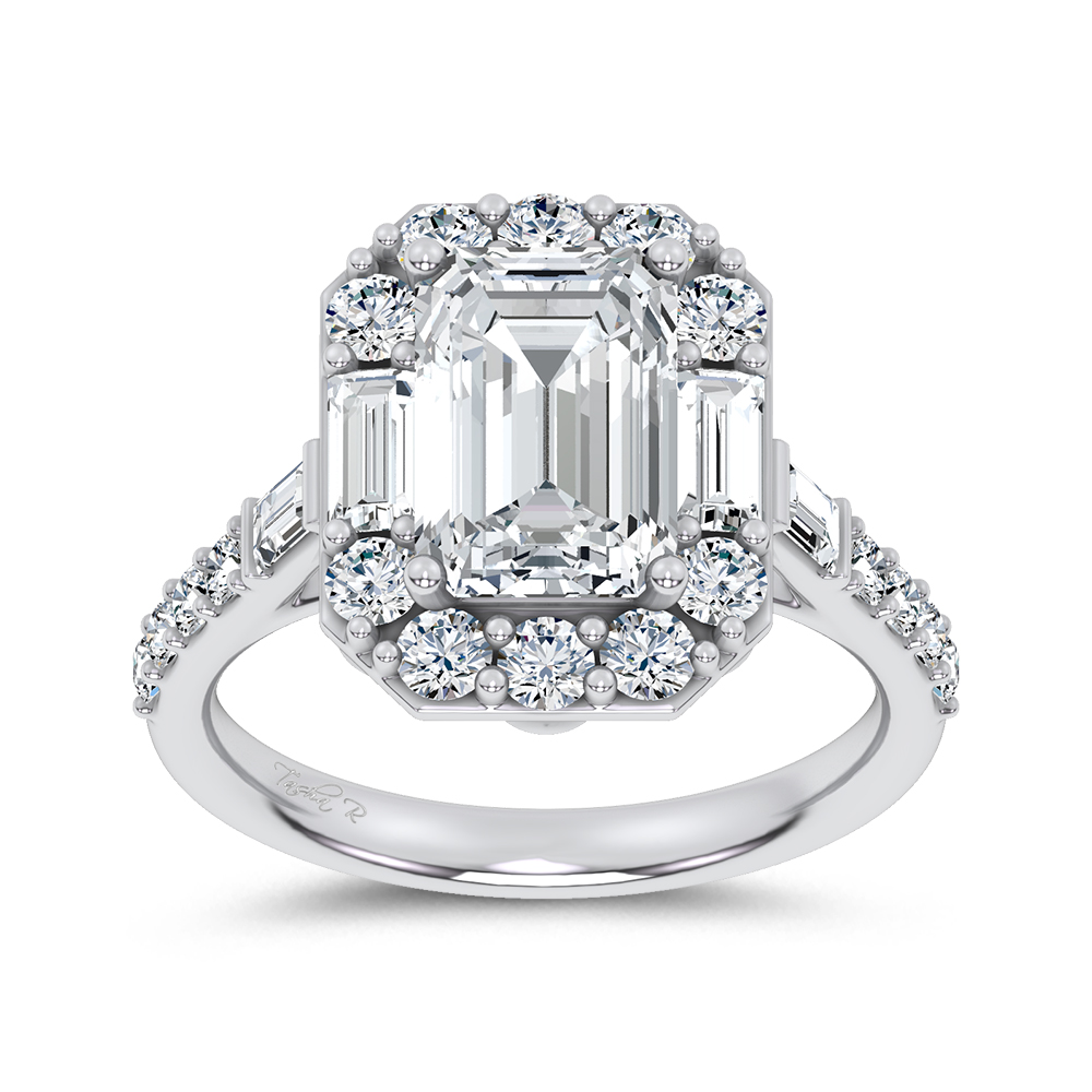 14K 3.87CT Certified Lab Grown Engagement Ring