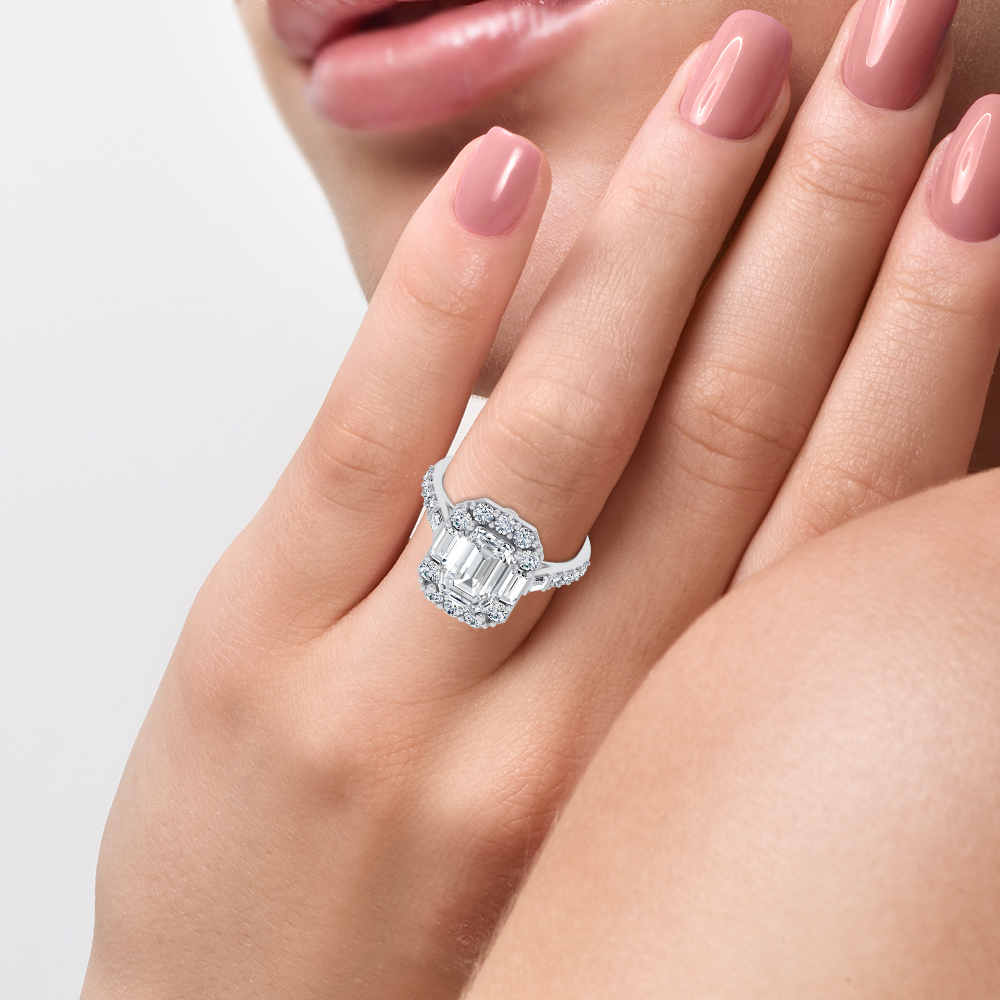 14K 3.87CT Certified Lab Grown Engagement Ring - Image 4
