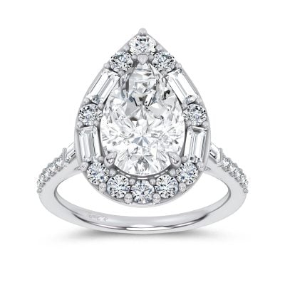14K 3.75CT Certified Lab Grown Engagement Ring