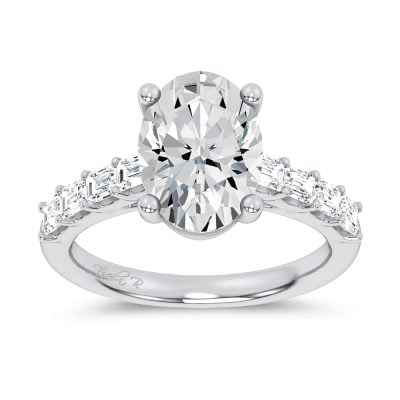 14K 3.60CT Certified Lab Grown Engagement Ring