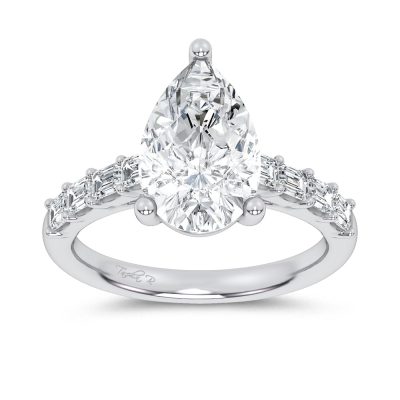 14K 3.64CT Certified Lab Grown Engagement Ring