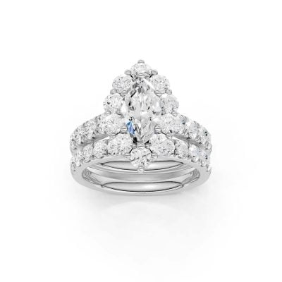 14K 3.00 CT Lab Grown Diamond Bridal Set