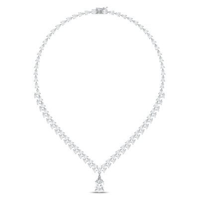 14K 25.30CT Certified Lab Grown NECKLACE