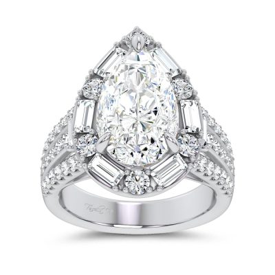 14K 6.60CT Certified Lab Grown Engagement Ring