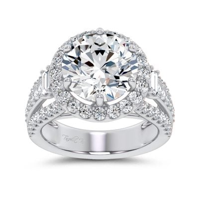 14K 6.50CT Certified Lab Grown Engagement Ring