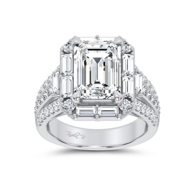 14K 6.40CT Certified Lab Grown Engagement Ring