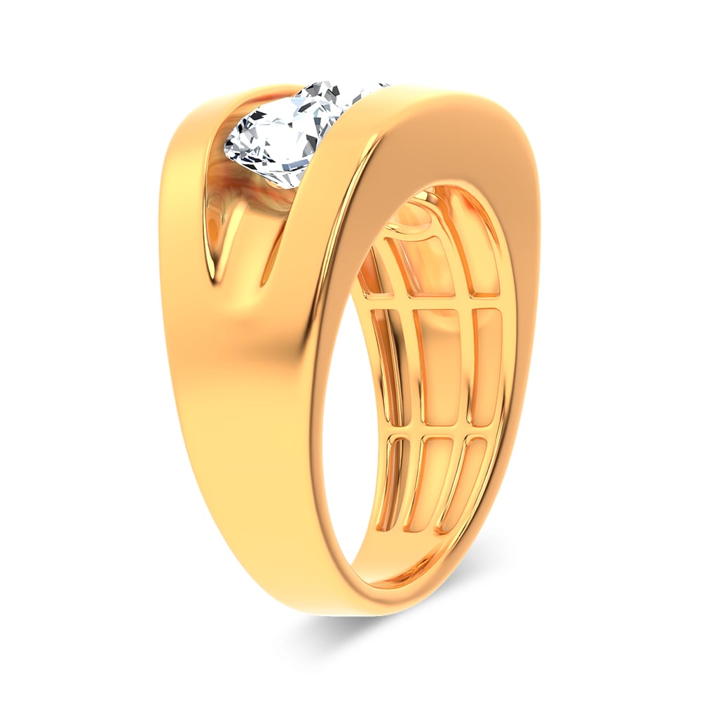 14k 3.20CT Certified Lab Grown Mens Ring - Image 2
