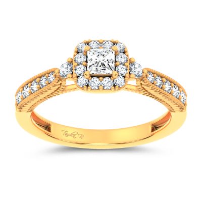 14K 0.55CT Certified Lab Grown Promise Ring