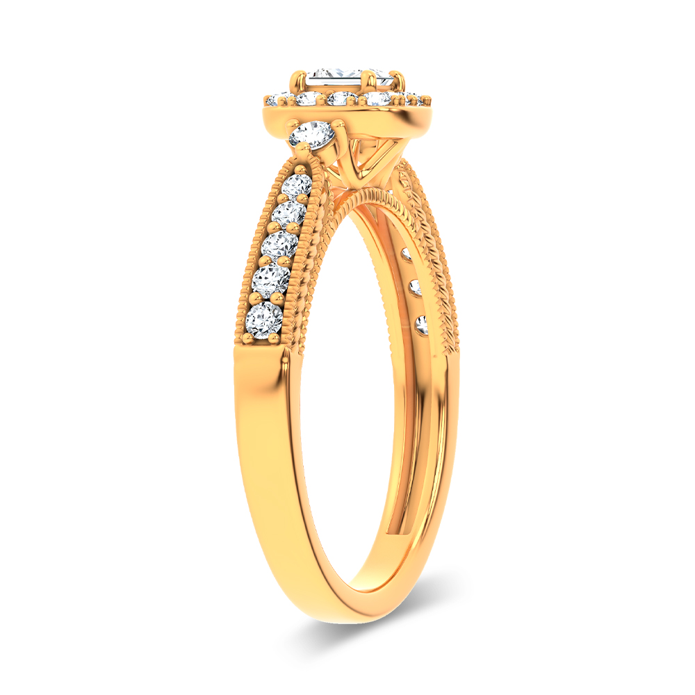 14K 0.55CT Certified Lab Grown Promise Ring - Image 2