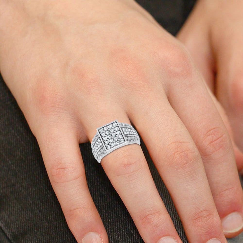 14K 1.50CT LAB GROWN Diamond Mens Ring - Image 4