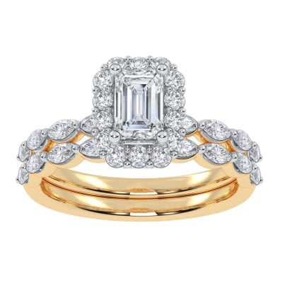 10K 1.25CT Certified Lab Grown Diamond Bridal Set