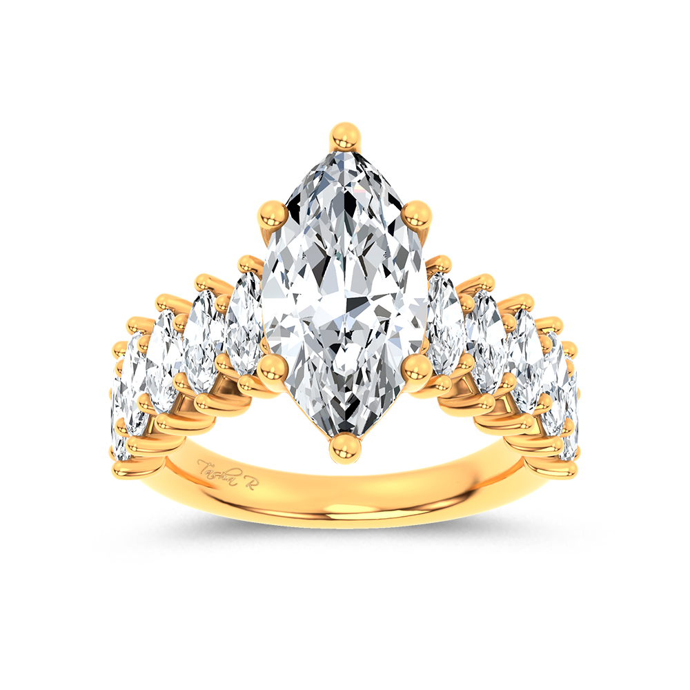 14K 4.60CT Certified Lab Grown Engagement Ring