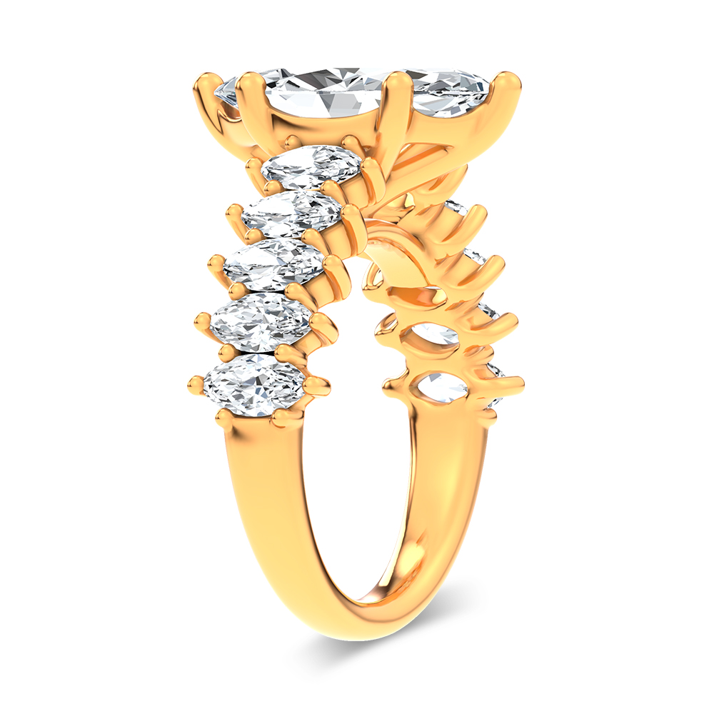 14K 4.60CT Certified Lab Grown Engagement Ring - Image 2
